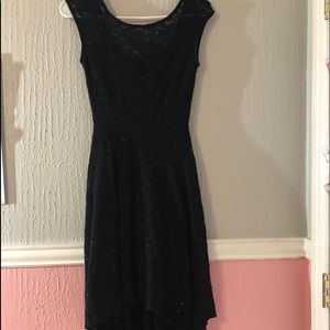 Sparkly black high low dress